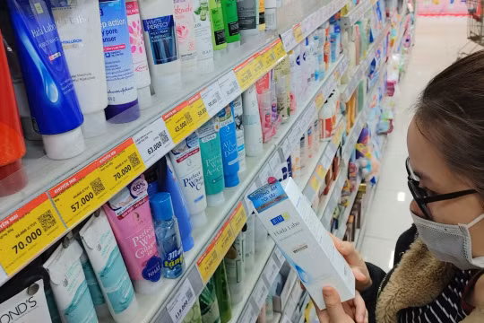 Sản phẩm chăm sóc da chiếm thị phần lớn.