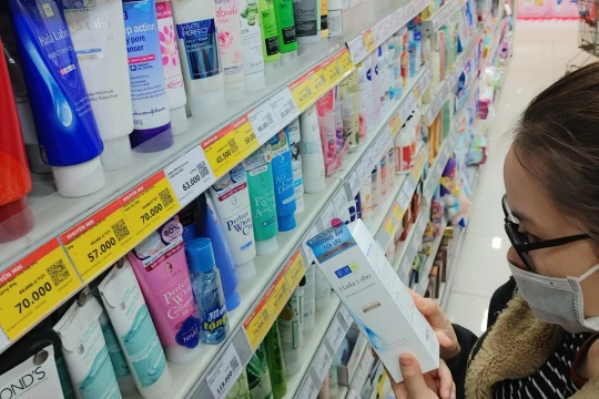 Sản phẩm chăm sóc da chiếm thị phần lớn.