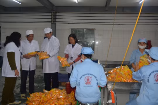 Lực lượng chức năng Hà Nội kiểm tra an toàn thực phẩm tại huyện Hoài Đức.