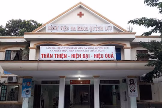 Bệnh viện Đa khoa huyện Quỳnh Lưu - nơi xảy ra vụ việc.