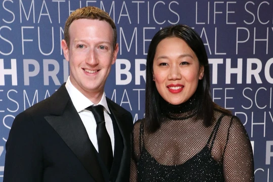 Vợ chồng tỷ phú Zurkerberg.