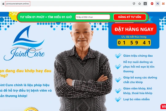 Một trang web vi phạm bị Cục An toàn thực phẩm "tuýt còi".