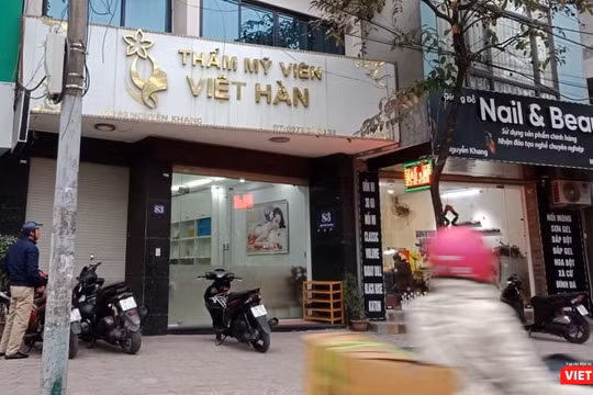 Thẩm mỹ viện Việt Hàn nơi xảy ra vụ việc.