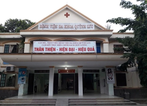 Bệnh viện Đa khoa huyện Quỳnh Lưu (Nghệ An) nơi xảy ra vụ việc.