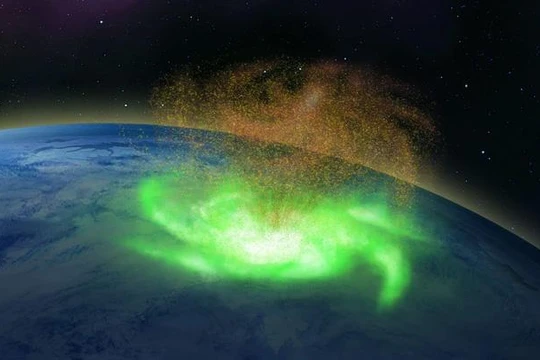 Cơn bão không gian lần đầu được quan sát thấy ở phía trên Trái đất.