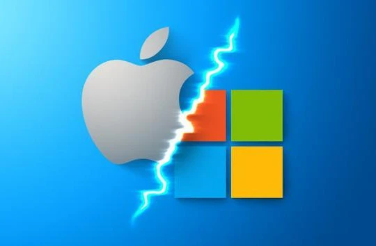 Cuộc chiến giữa Apple và Microsoft đã quay trở lại. Ảnh: Sina