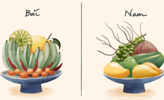 Mâm ngũ quả ngày Tết (Ảnh: Saigoneer)