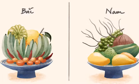 Mâm ngũ quả ngày Tết (Ảnh: Saigoneer)