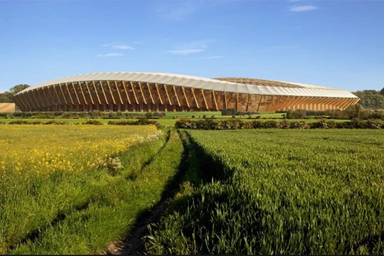 Sân bóng của CLB Forest Green Rovers (theo CNN)