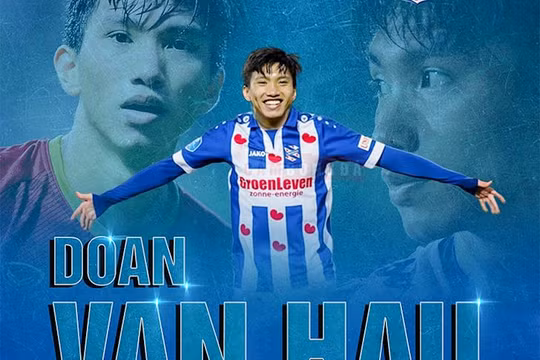 Hậu vệ trẻ Đoàn Văn Hậu đầu quân cho SC Heerenveen, đội bóng đang thi đấu tại Giải vô địch quốc gia Hà Lan - Eredivise. Ảnh CLB