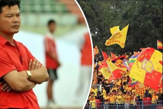 Tại đội bóng Nam Định, Văn Sỹ như một người thầy, người cha. Ảnh An Thanh.