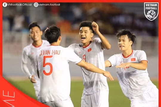 Chiến thắng nghẹt thở. Ảnh VF.