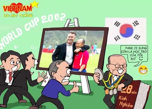 Hiện nay ở Việt Nam, HLV Park Hang Seo đang là người hùng trong mắt người hâm mộ. (ảnh HS An Thắng)