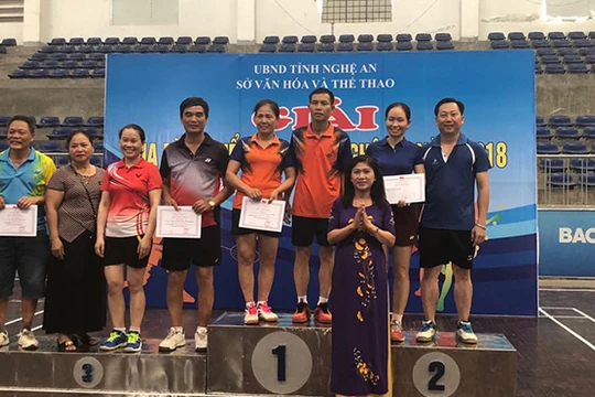 Đại hội Thể thao toàn quốc lần thứ VIII năm 2018, đoàn Thể thao Nghệ An giành được 8 HCV, 9 HCB và 21 HCĐ, xếp thứ hạng 19/65. Ảnh TTXVN