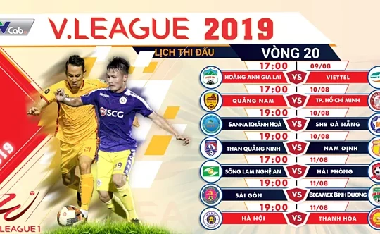 Lịch thi đấu vòng 20. Ảnh VTV