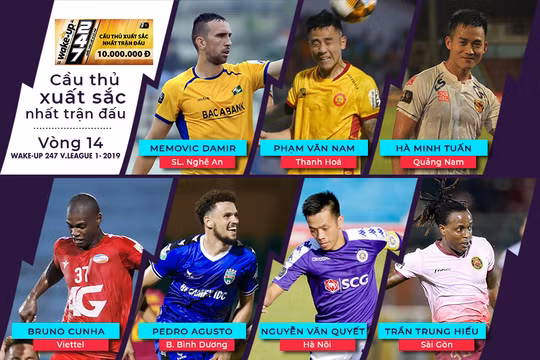 7 “Cầu thủ xuất sắc nhất trận đấu” thì có 3 ngoại bình, 3 nội binh và 1 cầu thủ nhập tịch. Ảnh VPF.