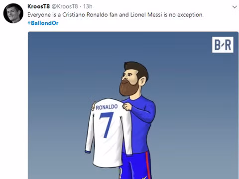 Đến Leo cũng nhớ Ronaldo. Ảnh CNN.