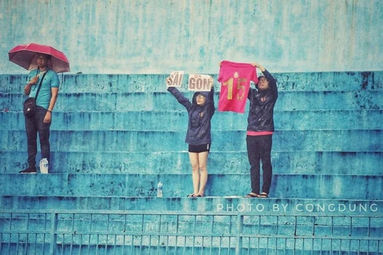 Chiến thắng trên sân Lạch Tray đã chấm dứt chuỗi 8 trận hòa và thua của Sài Gòn. Ảnh Công Phùng.