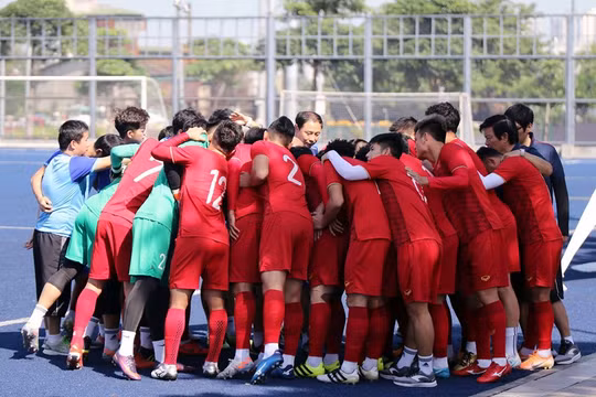 U22 Việt Nam đã hoàn thành màn khởi động tại SEA Games 30. Ảnh VFF.