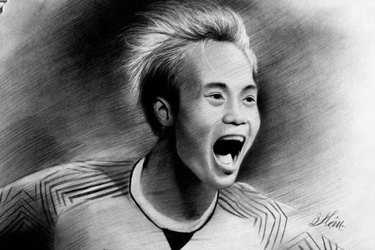 Văn Toàn sẽ đảm nhận sứ mệnh giúp HAGL có điểm trong trận đấu trên sân Thống Nhất. (ảnh: Họa sĩ Hậu)