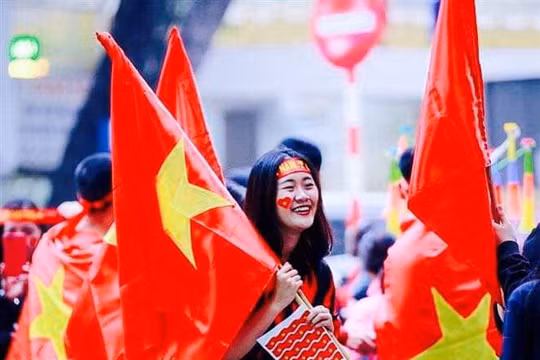 Vui cùng đội tuyển U22 Việt Nam. Ảnh AT