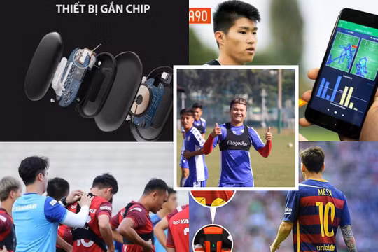 Áo gắn chíp của cầu thủ Việt Nam. Ảnh AT
