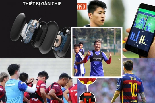 Áo gắn chíp của cầu thủ Việt Nam. Ảnh AT