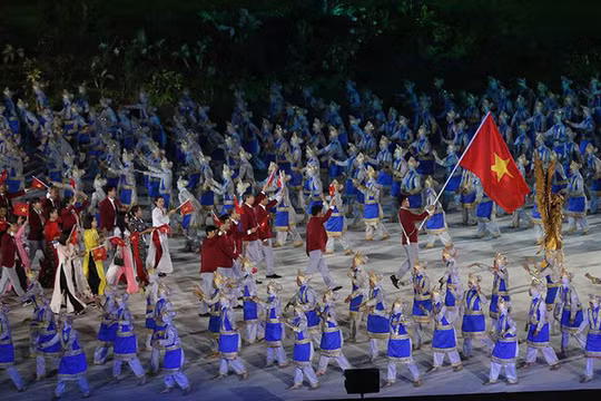 "Vua kiếm" Đông Nam Á sẽ lần thứ 5 vinh dự cầm đại kỳ dẫn đoàn thể thao Việt Nam. Ảnh màn hình.