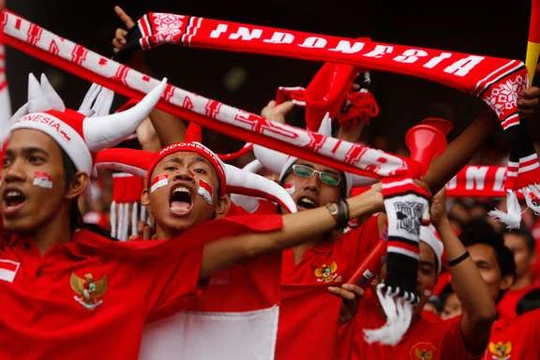 CĐV Indonesia tin rằng kịch bản vòng bảng SEA Games 2017 sẽ được lặp lại. Ảnh MSN.