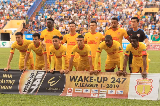 Nếu kết thúc V-League 2019 đội bóng thành Nam đứng vào tốp 10 cũng là thành tích không hề tồi (ảnh VPF)