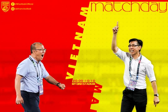 Ông Park đã chiến thắng ông Tan lần thứ 3 liên tiếp trên sân Mỹ Đình. Ảnh VF.