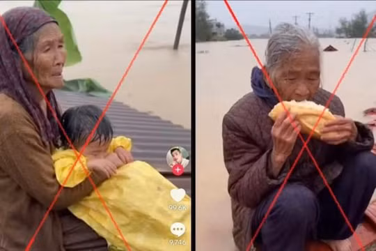 Mưa lũ miền Trung chưa dứt, tin giả AI tràn lan trên mạng