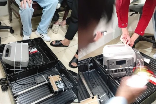 Thiết bị BTS giả mạo do người nước ngoài truy nhập vào mạng thông thông tin di động, phát tán tin nhắn quảng cáo, lừa đảo. (Ảnh: Cục Tần số vô tuyến điện)