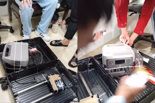 Thiết bị BTS giả mạo do người nước ngoài truy nhập vào mạng thông thông tin di động, phát tán tin nhắn quảng cáo, lừa đảo. (Ảnh: Cục Tần số vô tuyến điện)