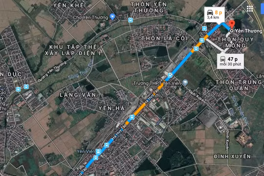 Tuyến đường từ Phan Đăng Lưu đến Yên Thường, Gia Lâm sẽ có chiều dài khoảng gần 3km.