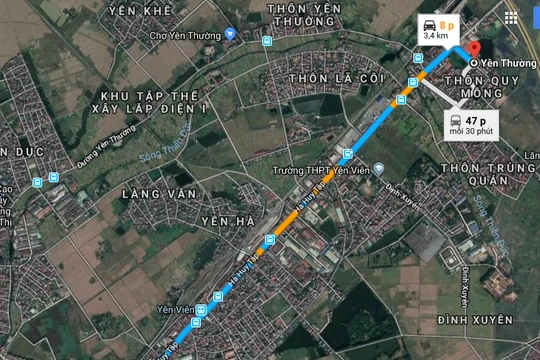 Tuyến đường từ Phan Đăng Lưu đến Yên Thường, Gia Lâm sẽ có chiều dài khoảng gần 3km.