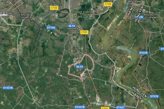 Khu đô thị tại xã Liên Ninh có quy mô khoảng 30ha.