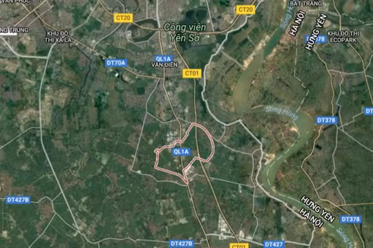 Khu đô thị tại xã Liên Ninh có quy mô khoảng 30ha.