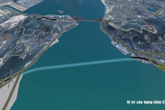 Vị trí xây dựng Hầm đường bộ Vịnh Cửa Lục.