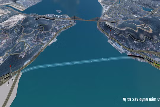 Vị trí xây dựng Hầm đường bộ Vịnh Cửa Lục.