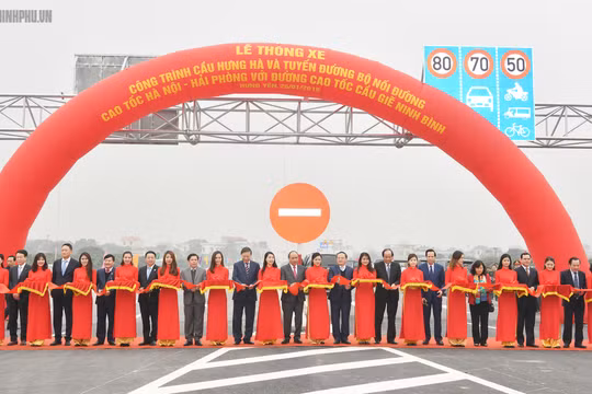Thông xe tuyến đường nối cao tốc Hà Nội - Hải Phòng với Cầu Giẽ - Ninh Bình có tổng chiều dài 48km.