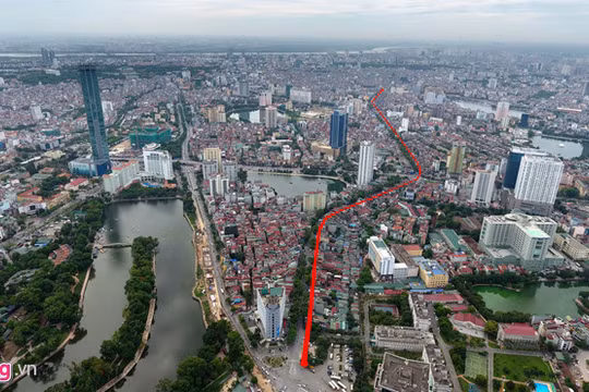 Dự án đầu tư tuyến đường Hoàng Cầu - Voi Phục (giai đoạn 1), dài 2,2km, tổng mức đầu tư khoảng 7.200 tỷ đồng/ Ảnh: zing.vn