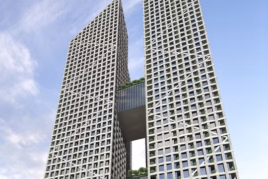 Phối cảnh Tòa tháp Thiên niên kỷ Hà Tây.