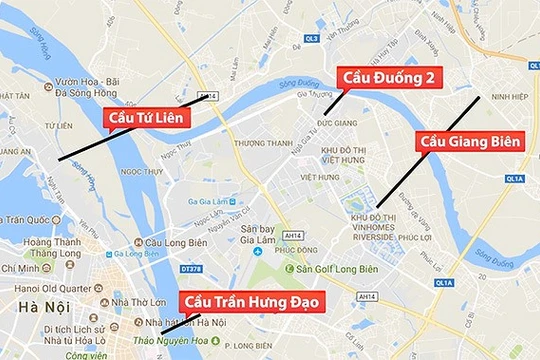 Hà Nội dự kiến nhiều dự án cầu với tổng mức đầu tư lớn trong thời gian tới - Ảnh/Trí thức trẻ.