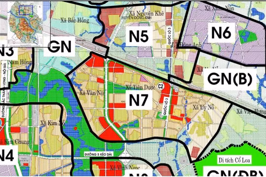 Khu đô thị Uy Nỗ, Đông Anh thuộc phân khu đô thị N7.