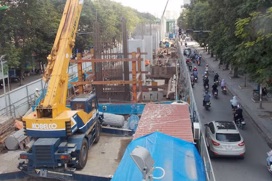 Tuyến đường sắt đô thị, đoạn Nhổn - Ga Hà Nội. (Ảnh minh họa, nguồn Tiền phong)