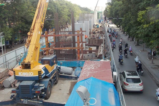 Tuyến đường sắt đô thị, đoạn Nhổn - Ga Hà Nội. (Ảnh minh họa, nguồn Tiền phong)