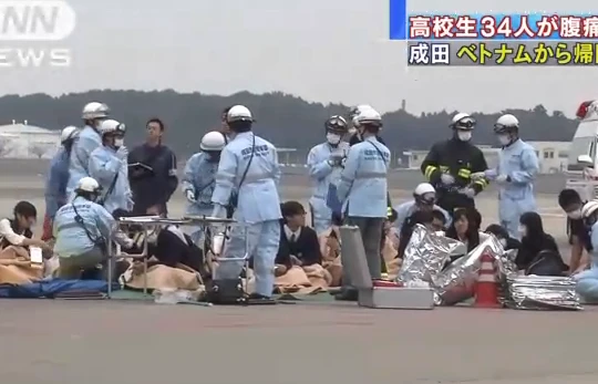 34 hành khách Nhật bản bị ngộ độc thực phẩm trên chuyến bay của Vietnam Airlines.