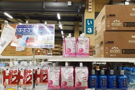 Nước hydro đóng gói dù có chi phí đắt đỏ nhưng đang được ưa chuộng tại Nhật. Ảnh minh họa