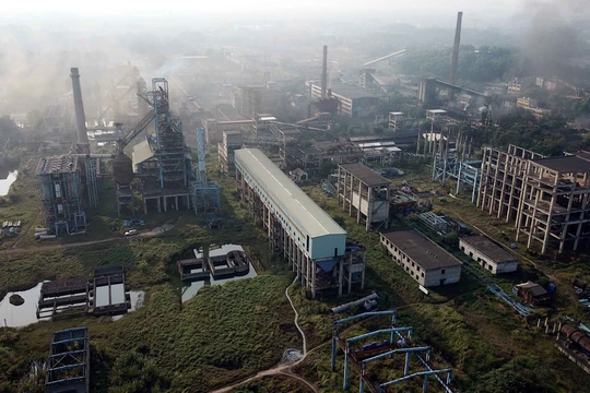 Toàn cảnh dự án mở rộng sản xuất giai đoạn 2 Công ty Gang thép Thái Nguyên/ Ảnh: Nam Trần